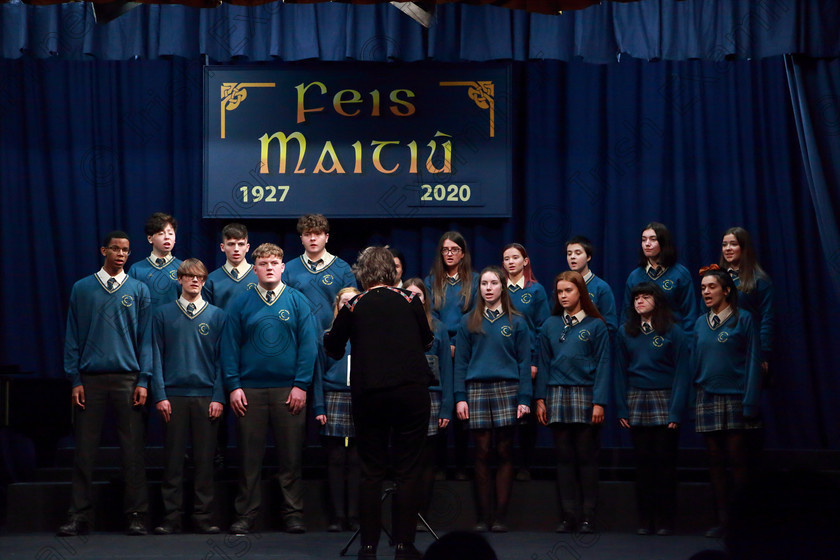 Feis26022020Wed46 
 44~48
Glanmire Community School singing.

Class:80: Chamber Choirs Secondary School

Feis20: Feis Maitiú festival held in Father Mathew Hall: EEjob: 26/02/2020: Picture: Ger Bonus.