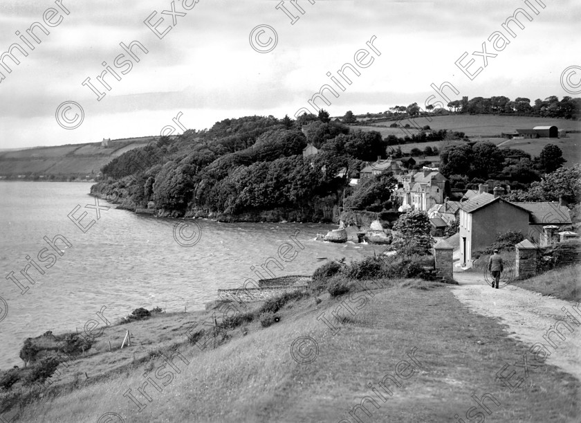 819780 819780 
 For 'READY FOR TARK'
A view of Summer Cove, Kinsale in June 1937. Ref. 769B Old black and white views villages south cork