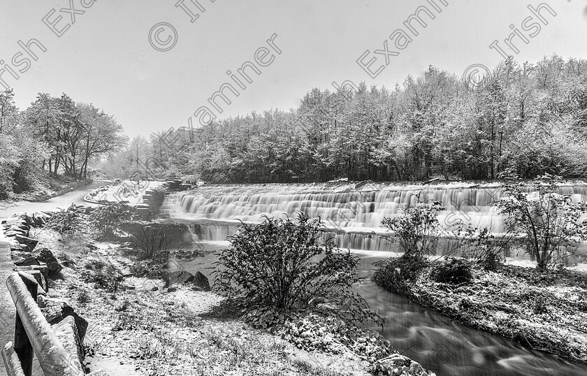 8C6727E6-400B-447E-9073-7DFEA4E2F6BC 
 Snowfall - Snow on the waterfall, River Dodder, March 2024 - Picture: Stephen Murtagh