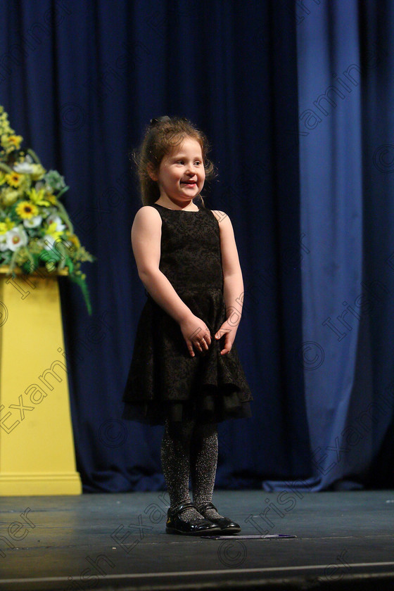 Feis21032018Wed50 
 50
4 year old Elín Ward from Glanmire giving a Commended performance.
 Labhairt na Filíocht agus Míreanna Drámaíochta Class: 518: Bhéarslabhairt 5 Bliana D’Aois Nó Faoina Feis Maitiú 92nd Festival held in Fr. Mathew Hall. EEjob 21/03/2018 Picture: Gerard Bonus.