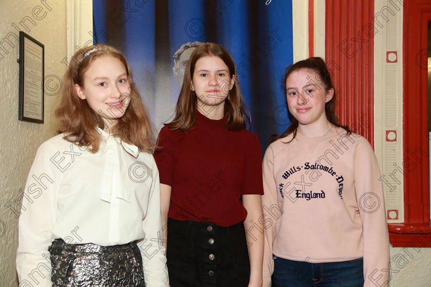 Feis06032020Fri60 
 60
Caitlin Lear, Sadhbh O’Brien and Emma Galvin all from Bishopstown.

Class:361: Solo Verse Speaking Girls 14Yearsand Under

Feis20: Feis Maitiú festival held in Father Mathew Hall: EEjob: 06/03/2020: Picture: Ger Bonus.