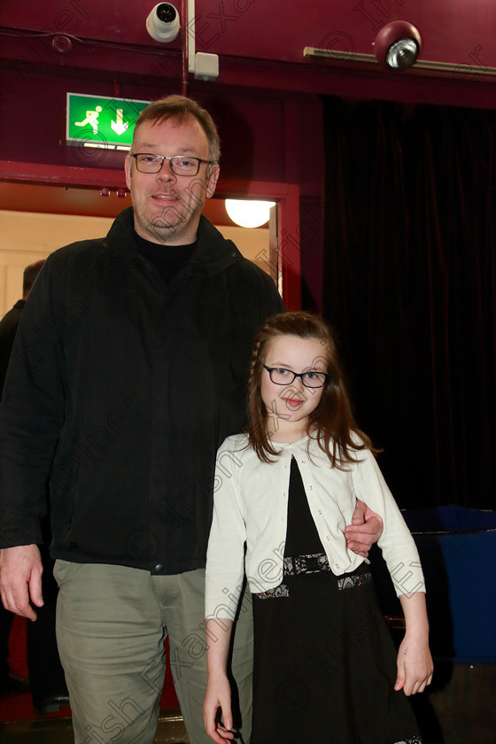 Feis04022020Tues06 
 6
Performer Lily O’Keeffe from Ballincollig with her dad Roddy.

Class:242: Violin Solo 8 year and under

Feis20: Feis Maitiú festival held in Father Mathew Hall: EEjob: 04/02/2020: Picture: Ger Bonus.