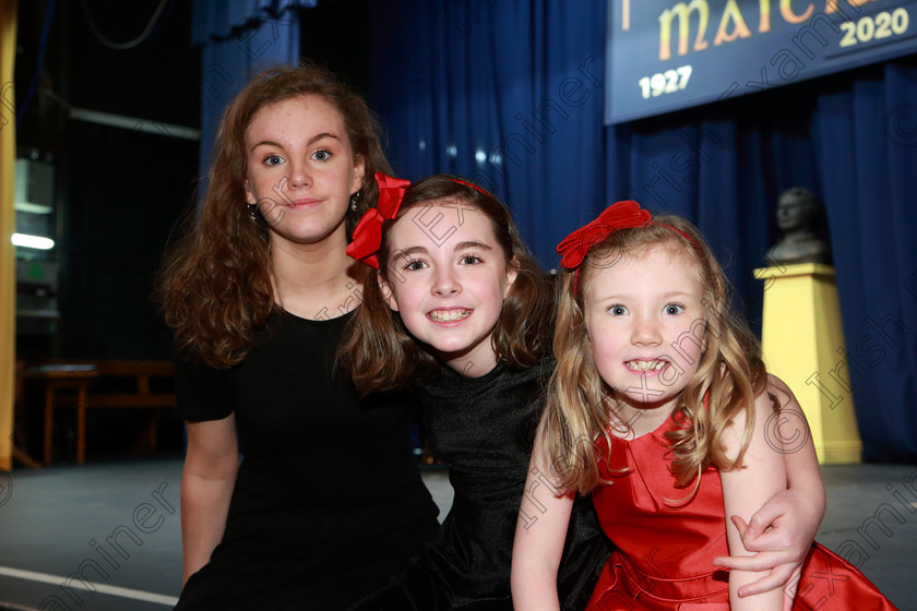 Feis0103202056 
 56
Sarah Jane, Sophie and Ellie Kennedy from Killeens.

Class:596: Family Class

Feis20: Feis Maitiú festival held in Father Mathew Hall: EEjob: 01/03/2020: Picture: Ger Bonus.