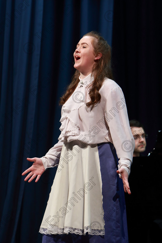 Feis05032019Tue58 
 56~59
3rd place performance from Siomha Marron from Glanmire singing “Just You Wait” from My Fair Lady and“I’m A Part of That” from The Last Five Years.

Class: 23: “The London College of Music and Media Perpetual Trophy”
Musical Theatre Over 16Years Two songs from set Musicals.

Feis Maitiú 93rd Festival held in Fr. Mathew Hall. EEjob 05/03/2019. Picture: Gerard Bonus