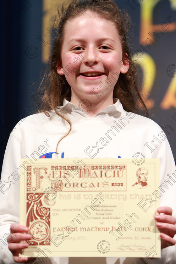 Feis13022019Wed23 
 23
Joint 3rd place Joy Hedderman.

Class: 205: Brass Solo 12Years and Under Programme not to exceed 5 minutes.

Class: 205: Brass Solo 12Years and Under Programme not to exceed 5 minutes.