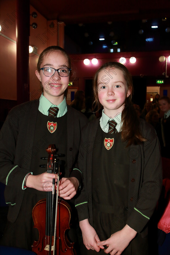 Feis28022020Fri20 
 20
Aislinn Clune and Tara Goulding St Catherine’s Model Farm Road.

Class:284: “The Father Mathew Street Perpetual Trophy” Primary School Bands –Mixed Instruments

Feis20: Feis Maitiú festival held in Father Mathew Hall: EEjob: 28/02/2020: Picture: Ger Bonus.