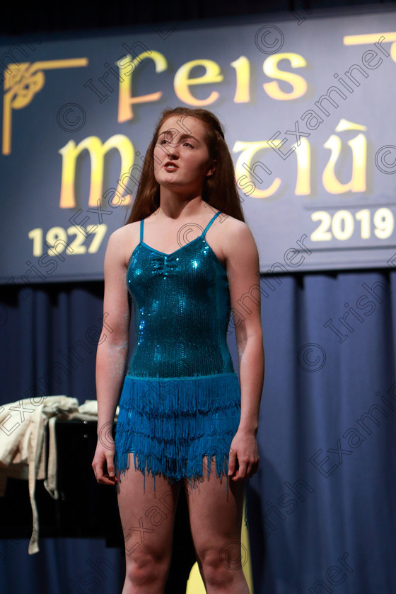 Feis02032019Sat08 
 8~9
Emma Murphy singing “Anything Goes” as part of her Repertoire.

Class: 18: “The Junior Musical Theatre Recital Perpetual Cup” Solo Musical Theatre Repertoire 15 Years and Under A 10 minute recital programme of contrasting style and period.

Feis Maitiú 93rd Festival held in Fr. Mathew Hall. EEjob 02/03/2019. Picture: Gerard Bonus