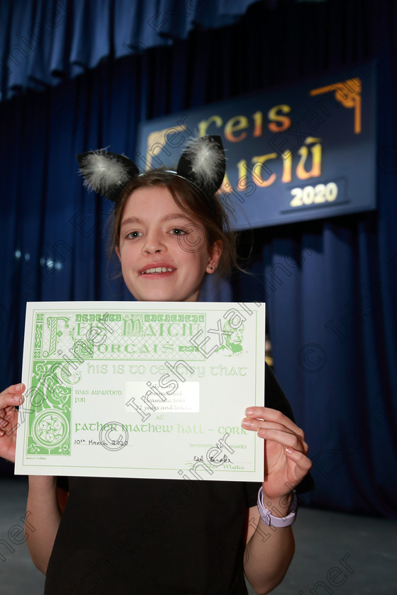 Feis10032020Tues82 
 82
Commended; Lily Cahill from Kinsale performed Evil Cat.

Class:327: “The Hartland Memorial Perpetual Trophy” Dramatic Solo 12 Years and Under

Feis20: Feis Maitiú festival held in Father Mathew Hall: EEjob: 10/03/2020: Picture: Ger Bonus.