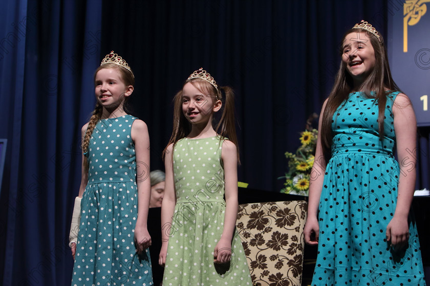 Feis27032018Tue65 
 65~69
A fabulous 90 marks for the family of Faye, Sophia and Charlotte Herlihy from Ballinhassig performed in the Family Class A programme of own choice not to exceed 10 minutes they called it “Sisterhood” every adjudicator at this year’s Feis awarded the top mark of 90 points to one or two acts, many adjudicators don’t give the highest score in years of adjudicating, reflecting the very high standard going through the doors of Fr. Mathew Hall. 
 Feis Maitiú 92nd Festival held in Fr. Mathew Hall. EEjob 28/03/2018 Picture: Gerard Bonus