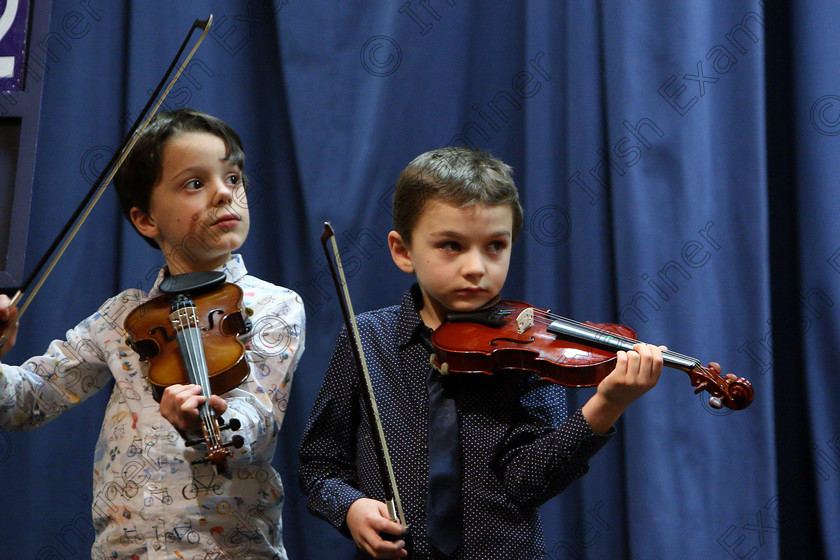 Feis29012018Mon41 
 41
Killian McCarthy and Pavol Drozd are part of an Orchestra that Adjudicator Richard Deering set up for the performers.
 EEjob 29/01/2018 
Feis Maitiú 92nd Festival held in Fr. Matthew Hall 
Picture: Gerard Bonus

Instrumental Music 
Class: 242: Violin Solo 8 years and under.