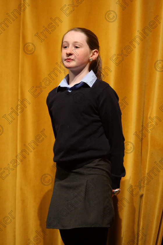 Feis19022018Mon28 
 28
Beth Ryan introducing her scene “Veruca Salt” from Charlie and the Chocolate Factory.
 Speech and Drama Class: 327: “The Hartland Memorial Perpetual Trophy” Dramatic Solo 12YearsandUnder –Section 1 Feis Maitiú 92nd Festival held in Fr. Mathew Hall. EEjob 19/02/2018 Picture: Gerard Bonus.