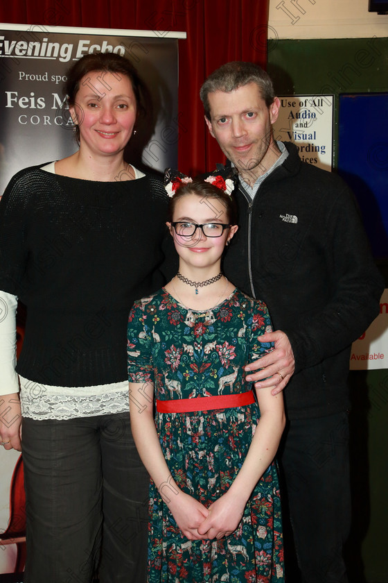 Feis0602109Wed16 
 16
Performer Selena O’Rourke from Model Farm Road with her parents Violeta and Shane.

Class: 160: “The Kathleen Davis Memorial Perpetual Cup” Piano Repertoire 12Years and Under Programme of contrasting style and period, time limit 10 minutes.

Feis Maitiú 93rd Festival held in Fr. Matthew Hall. EEjob 06/02/2019. Picture: Gerard Bonus