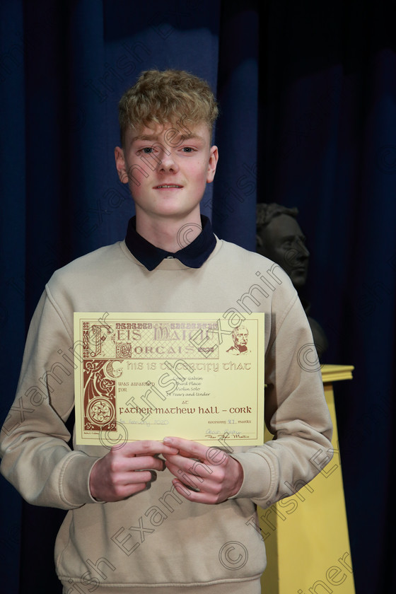 Feis01022020Sat53 
 53
Third Place for Conor Glavin from Glanmire.

Class:239: Volin Solo 14 Years and Under Schumann – Zart und mit Ausdruck No.1 from ‘Fantasiestücke’ Feis20: Feis Maitiú festival held in Fr. Mathew Hall: EEjob: 01/02/2020: Picture: Ger Bonus.