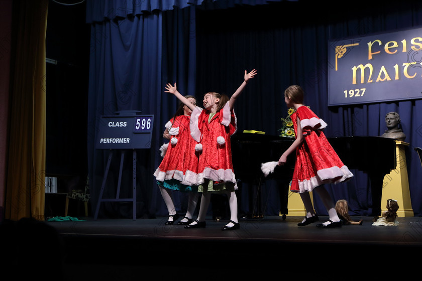 Feis27032018Tue79 
 65~69
A fabulous 90 marks for the family of Faye, Sophia and Charlotte Herlihy from Ballinhassig performed in the Family Class A programme of own choice not to exceed 10 minutes they called it “Sisterhood” every adjudicator at this year’s Feis awarded the top mark of 90 points to one or two acts, many adjudicators don’t give the highest score in years of adjudicating, reflecting the very high standard going through the doors of Fr. Mathew Hall. 
 Feis Maitiú 92nd Festival held in Fr. Mathew Hall. EEjob 28/03/2018 Picture: Gerard Bonus