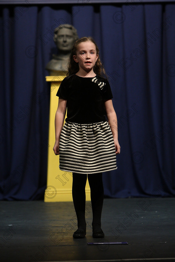 Feis25032018Sun55 
 55
Eabha Lynch reciting her poem
 Speech and Drama Class: 366: Solo Verse Speaking Girls 9 Years and Under Section 5 Feis Maitiú 92nd Festival held in Fr. Mathew Hall. EEjob 25/03/2018 Picture: Gerard Bonus