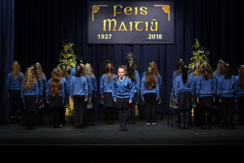 Feis23022018Fri32 
 32~36
St. Mary’s NS Cobh performing (Pam Golden) 
 Speech and Drama Class: 476: “The Peg O’Mahony Memorial Perpetual Cup” Choral Speaking 4th Class Feis Maitiú 92nd Festival held in Fr. Mathew Hall. EEjob 23/02/2018 Picture: Gerard Bonus.