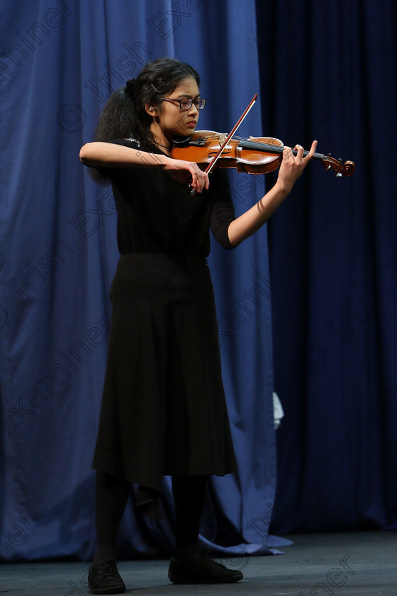 Feis31012018Wed37 
 37
Megan Chan from Blackrock performing Bruch, Violin Concerto 1st movement.
 Instrumental Music; Class: 236 “The Shanahan & Co. Perpetual Cup”: Advance Violin, one movement from a Concerto; Feis Maitiú 92nd Festival held in Fr. Matthew Hall. EEjob 31/01/2018. Picture: Gerard Bonus.