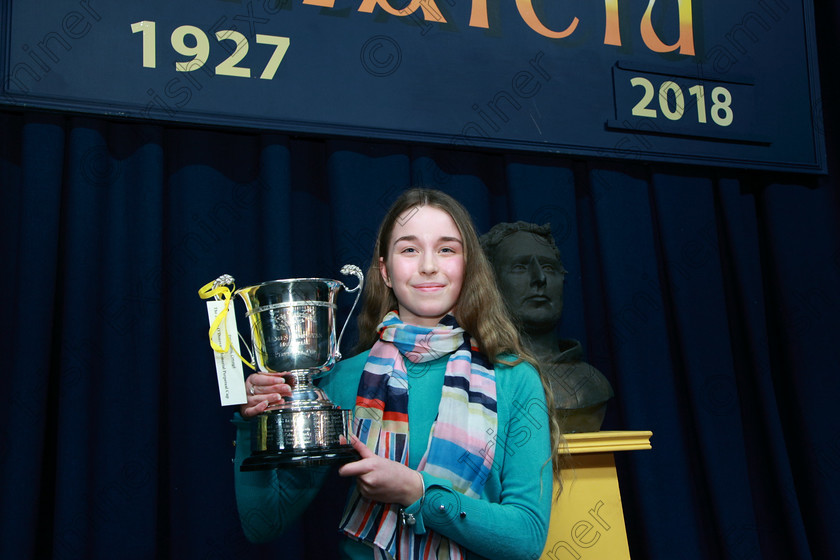 Feis20022018Tue94 
 94
Overall Cup winner Rebekah McKeown from Cobh.
 Speech and Drama Class: 326: “The James O’Donovan Memorial Perpetual Cup” “Year sand Dramatic Solo 14 Section 2 Under Feis Maitiú 92nd Festival held in Fr. Mathew Hall. EEjob 20/02/2018 Picture: Gerard Bonus.